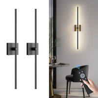 Battery Operated Wall Sconce with Remote Control - 2 Pack