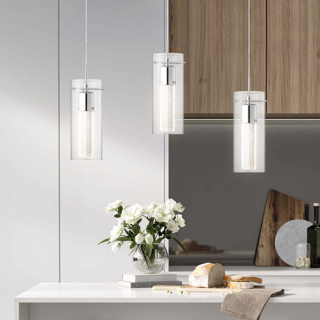 Cassandra Droplet Infused Glass LED Pendant Light - 3 Sizes