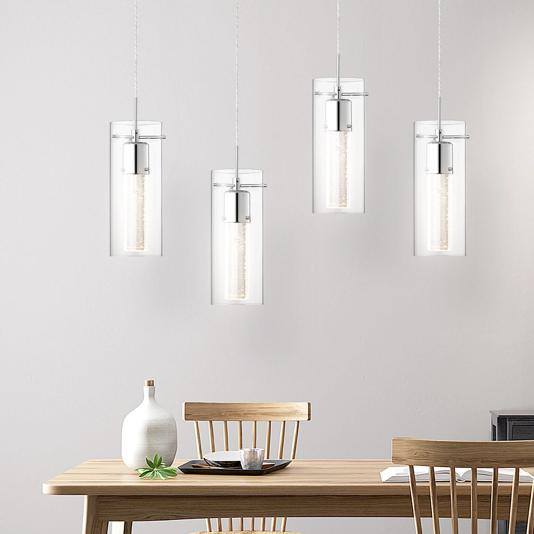 Cassandra Droplet Infused Glass LED Pendant Light - 3 Sizes