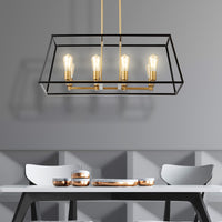 Kreios Geometrical Modern Farmhouse Pendant Light Black and Gold - 3 sizes