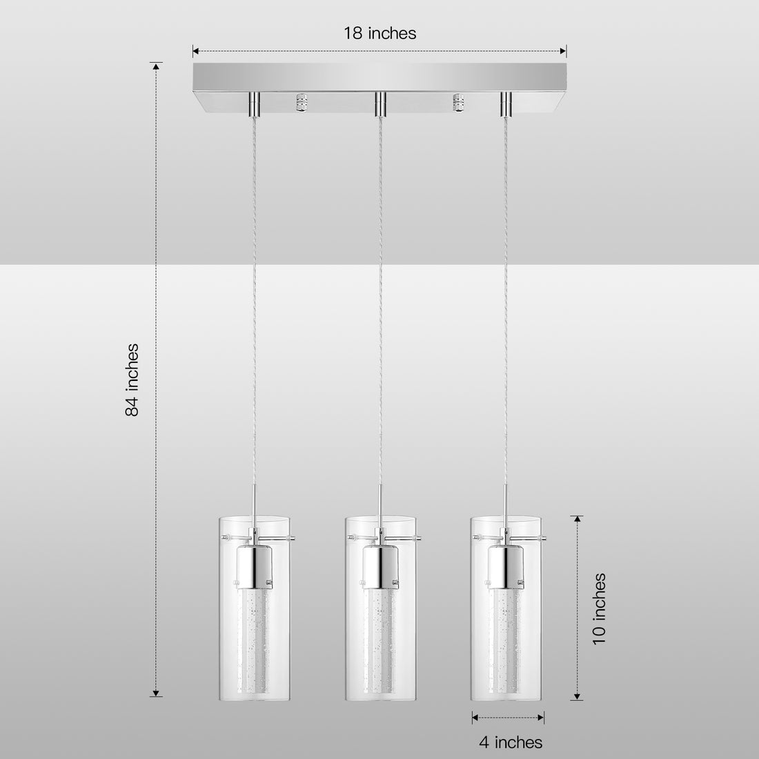 Cassandra Droplet Infused Glass LED Pendant Light - 3 Sizes