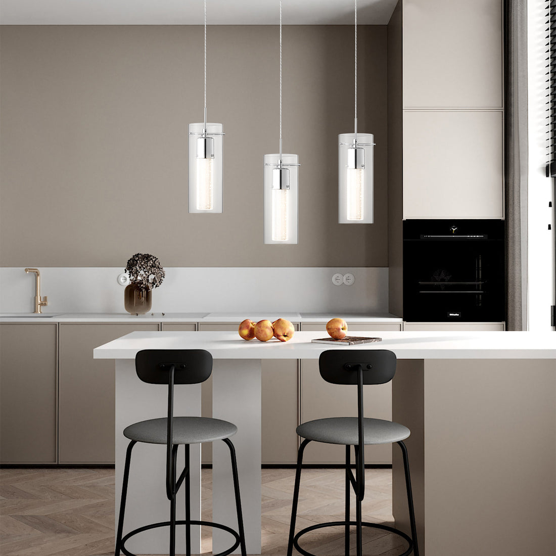 Cassandra Droplet Infused Glass LED Pendant Light - 3 Sizes