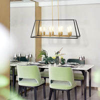 Kreios Geometrical Modern Farmhouse Pendant Light Black and Gold - 3 sizes