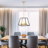 Kreios Geometrical Modern Farmhouse Pendant Light Black and Gold - 3 sizes