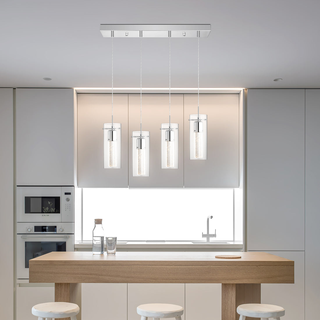 Cassandra Droplet Infused Glass LED Pendant Light - 3 Sizes