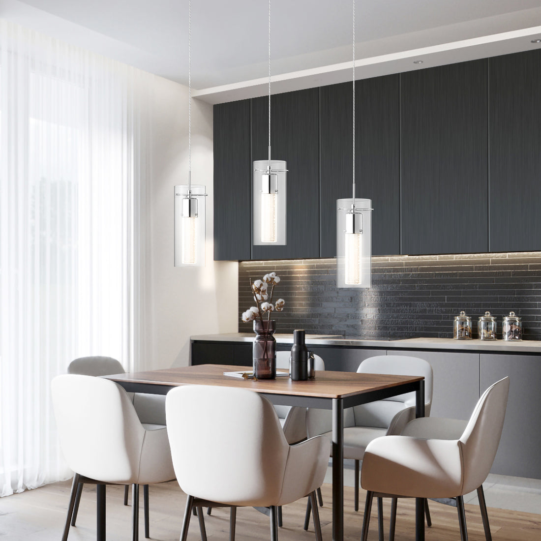 Cassandra Droplet Infused Glass LED Pendant Light - 3 Sizes