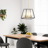 Kreios Geometrical Modern Farmhouse Pendant Light Black and Gold - 3 sizes