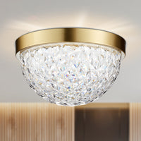 Castor Crystal Hemispheric LED Flush Mount Ceiling Light - 3 Colors