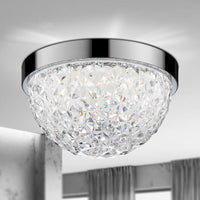 Castor Crystal Hemispheric LED Flush Mount Ceiling Light - 3 Colors
