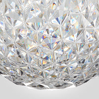 Castor Crystal Hemispheric LED Flush Mount Ceiling Light - 3 Colors