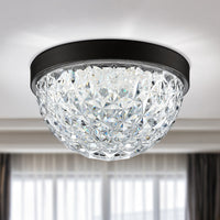 Castor Crystal Hemispheric LED Flush Mount Ceiling Light - 3 Colors
