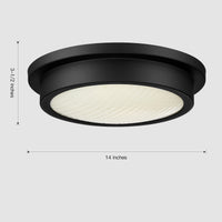 Atlas Exhibition LED Flush Mount Ceiling Light 14" - 3 Colors