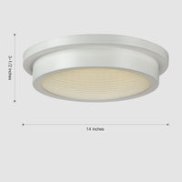 Atlas Exhibition LED Flush Mount Ceiling Light 14" - 3 Colors