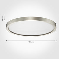 Atals Huge LED Flush Mount Ceiling Light 15" - 3 Colors