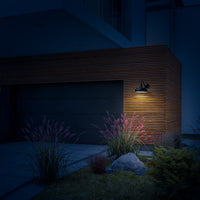 Nox Goose Neck Outdoor LED Wall Light 15" Black