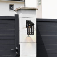 Sigurd Industrial Outdoor LED Wall Light 11" Black