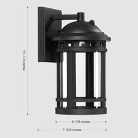 Sigurd Industrial Outdoor LED Wall Light 11" Black