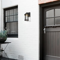 Sigurd Industrial Outdoor LED Wall Light 11" Black