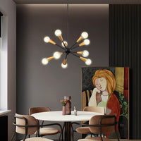 Danza™ Asymmetry Linear Chandelier 10-Light Black and Gold