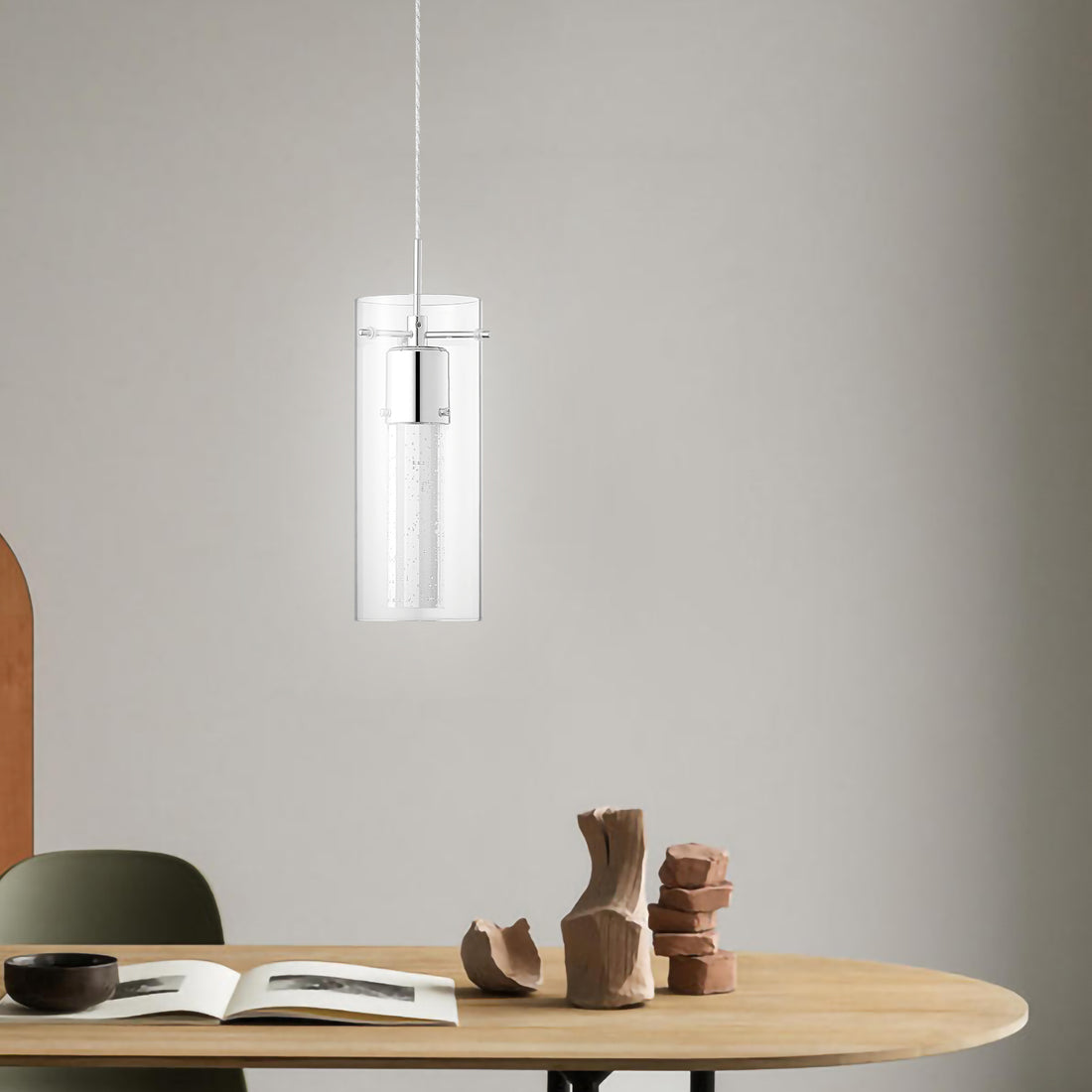 Cassandra Droplet Infused Glass LED Pendant Light - 3 Sizes