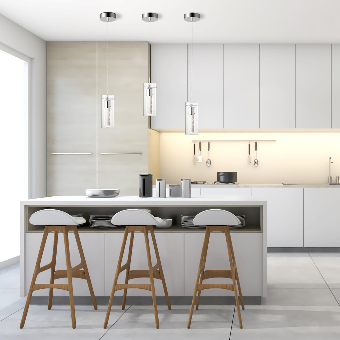 Cassandra Droplet Infused Glass LED Pendant Light - 3 Sizes