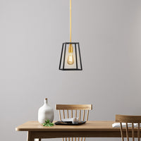 Kreios Geometrical Modern Farmhouse Pendant Light Black and Gold - 3 sizes