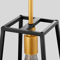 Kreios Geometrical Modern Farmhouse Pendant Light Black and Gold - 3 sizes