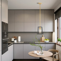Kreios Geometrical Modern Farmhouse Pendant Light Black and Gold - 3 sizes