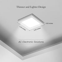 Atlas Square Flat Edge LED Downlight White - 3 Sizes