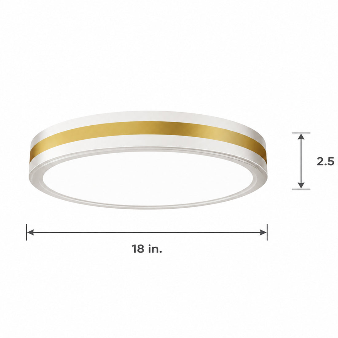 Modern White Gold Integrated LED 5 CCT Flush Mount Ceiling Light with Night Light for Bedroom Kitchen - 3 Size