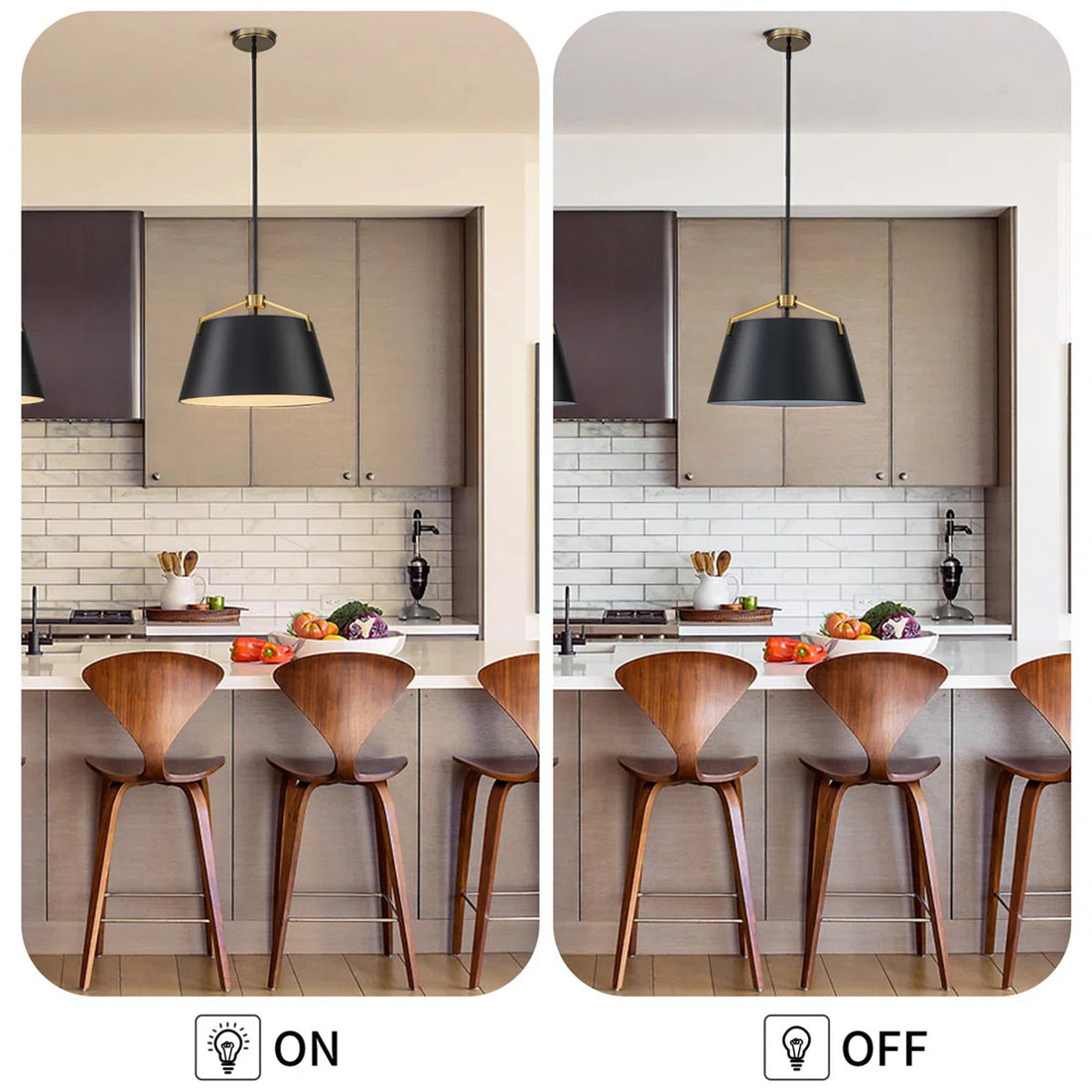 18 in. 3-Light Black and Gold Convertible Drum Pendant and Semi-Flush Mount Ceiling Light