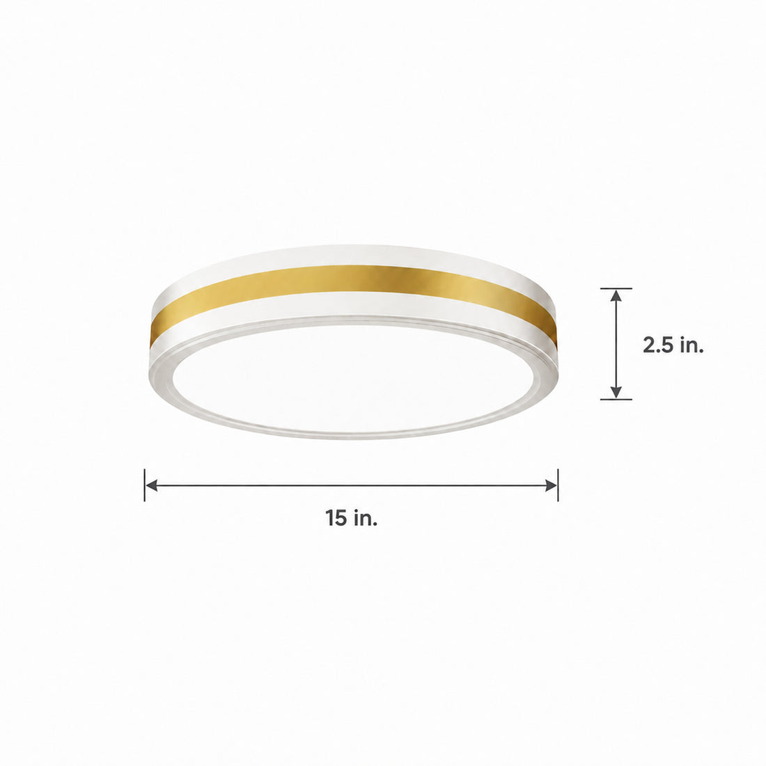 Modern White Gold Integrated LED 5 CCT Flush Mount Ceiling Light with Night Light for Bedroom Kitchen - 3 Size