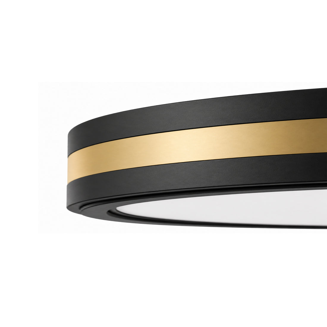 Modern Black Gold Integrated LED 5 CCT Flush Mount Ceiling Light with Night Light for Bedroom Kitchen - 3 Size