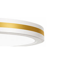 Modern White Gold Integrated LED 5 CCT Flush Mount Ceiling Light with Night Light for Bedroom Kitchen - 3 Size