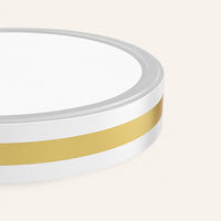 Modern White Gold Integrated LED 5 CCT Flush Mount Ceiling Light with Night Light for Bedroom Kitchen - 3 Size