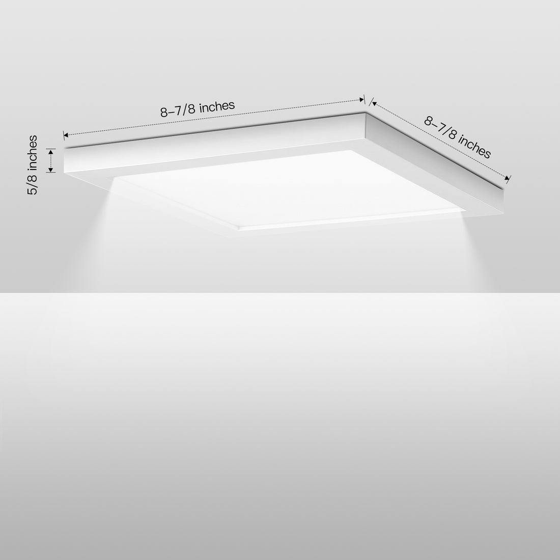 Atlas Square Flat Edge LED Downlight White - 3 Sizes