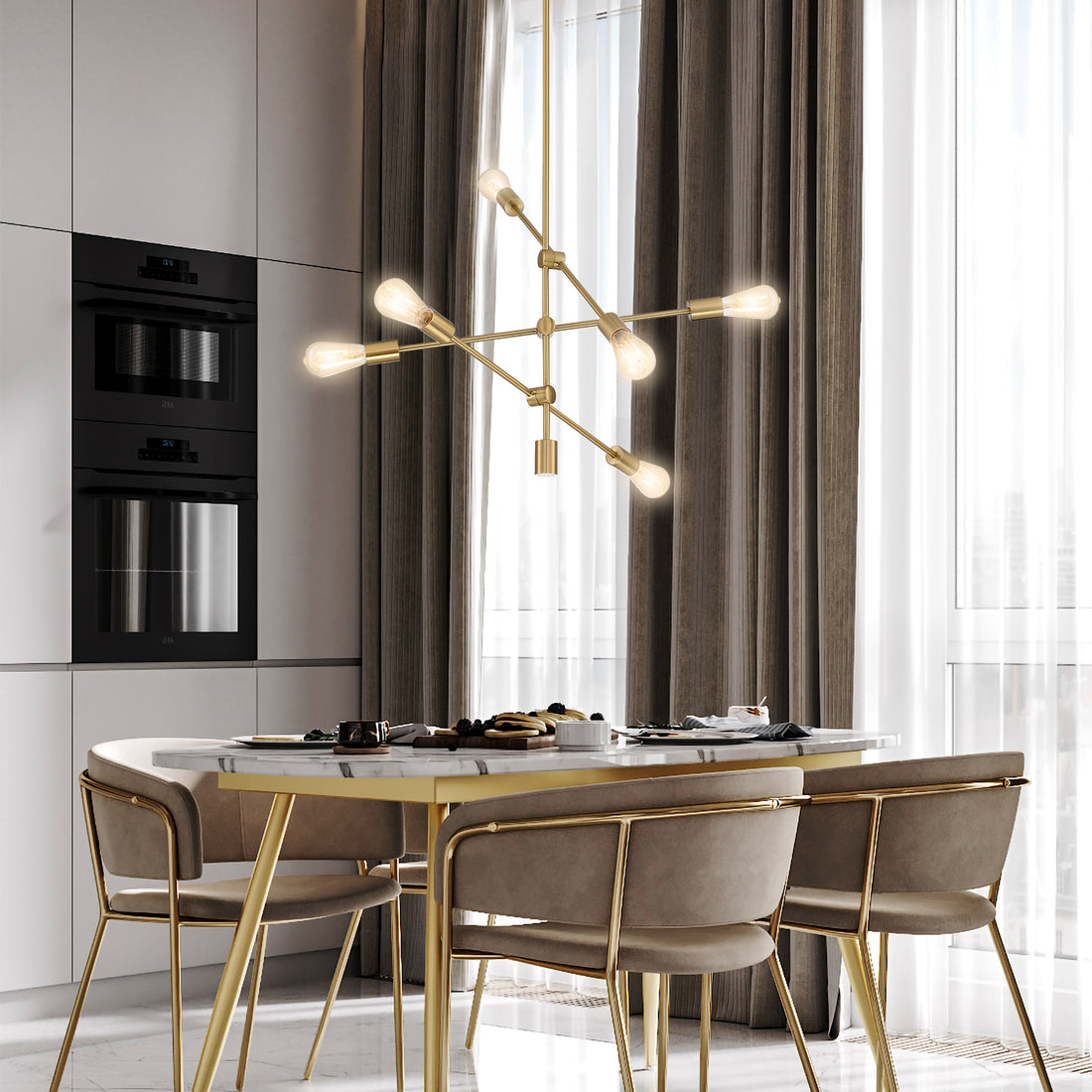 Danza™ Interlace Linear Pendant Light 6-Light - 2 colors