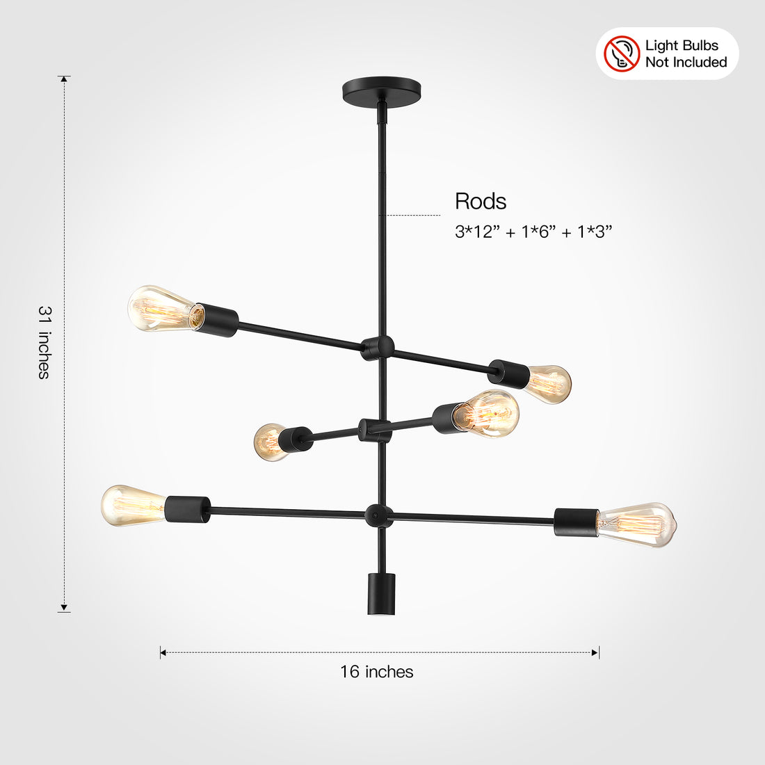 Danza™ Interlace Linear Pendant Light 6-Light - 2 colors