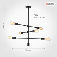 Danza™ Interlace Linear Pendant Light 6-Light - 2 colors