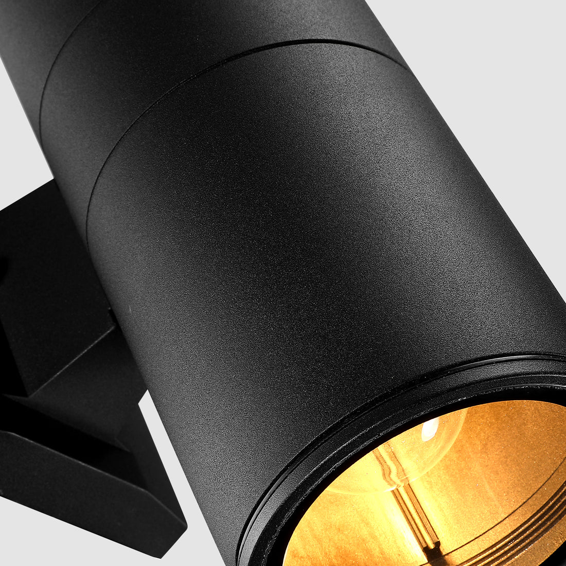 Min Cylinder Outdoor Wall Light 2-Light Black - Incandescent/LED