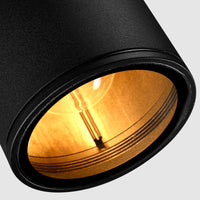 Min Cylinder Outdoor Wall Light 2-Light Black - Incandescent/LED