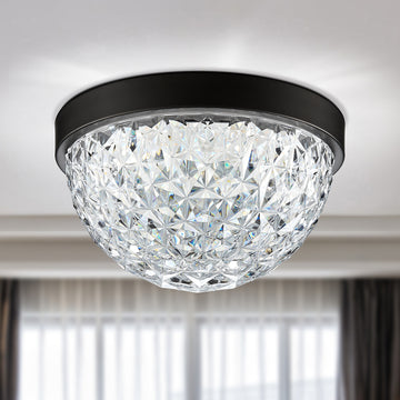 Castor Crystal Hemispheric LED Flush Mount Ceiling Light - 3 Colors