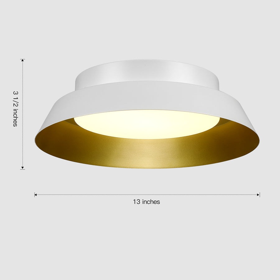 Danza™ Gold Plate LED Flush Mount Ceiling Light 13" - 2 Colors