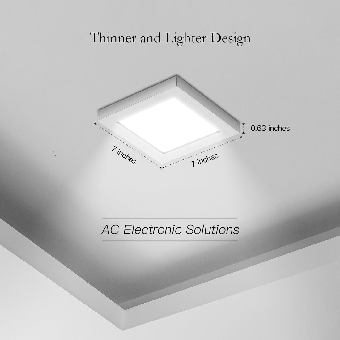 Atlas Square Flat Edge LED Downlight White - 3 Sizes